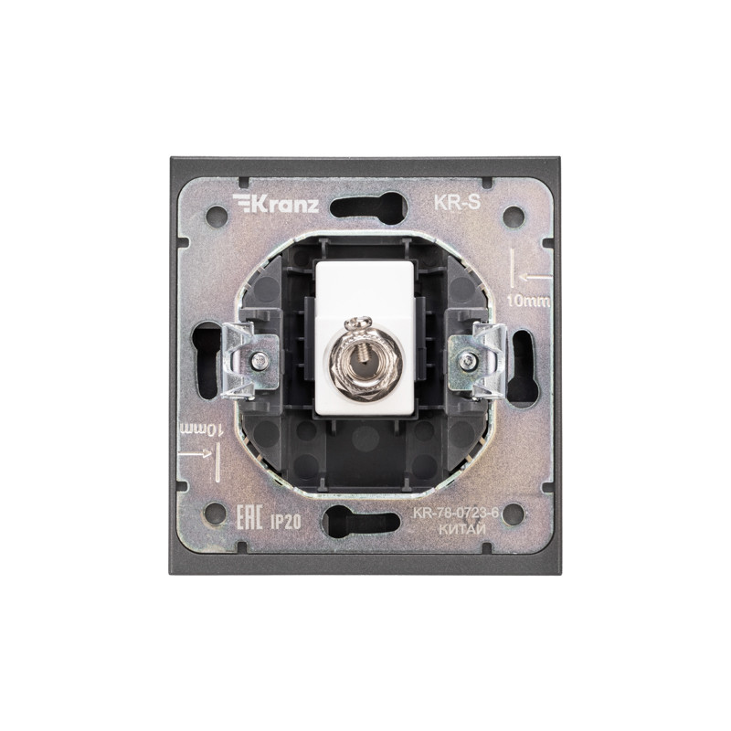 Розетка STRONG TV с/у графит KRANZ, KR-78-0723-6