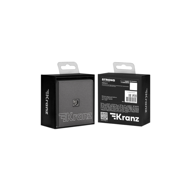 Розетка STRONG TV с/у графит KRANZ, KR-78-0723-6