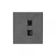 Розетка STRONG компьютерная RJ45 кат6 + TV с/у графит KRANZ, KR-78-0722-6