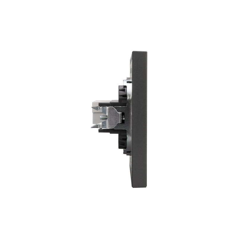 Розетка STRONG компьютерная RJ45 кат6 с/у графит KRANZ, KR-78-0724-6