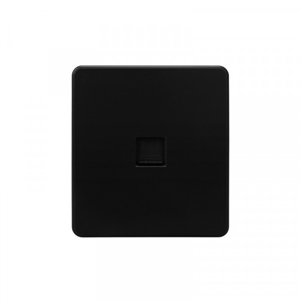 Розетка ROUND компьютерная RJ45 кат6 с/у оникс KRANZ, KR-78-0724-3