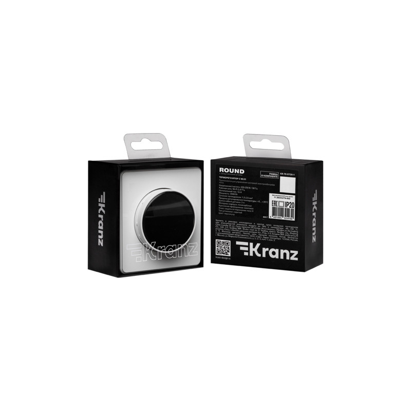 Терморегулятор ROUND Wi-Fi с/у перламутр KRANZ, KR-78-0728-1