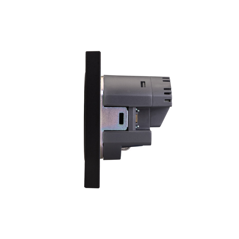 Розетка STRONG 1-ая с/з с/у з/ш 16А с USB A+C быстрой зарядки 5В/3А антрацит KRANZ, KR-78-0704-5