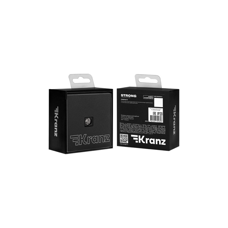 Розетка STRONG TV с/у антрацит KRANZ, KR-78-0723-5