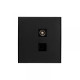 Розетка STRONG компьютерная RJ45 кат6 + TV с/у антрацит KRANZ, KR-78-0722-5