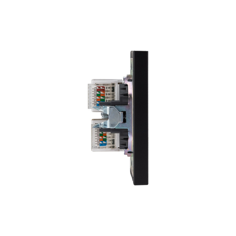Розетка STRONG компьютерная двойная RJ45+RJ45 кат6 с/у антрацит KRANZ, KR-78-0725-5