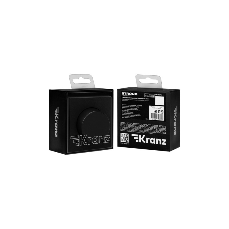 Светорегулятор STRONG (диммер) 300Вт с/у антрацит KRANZ, KR-78-0732-5