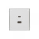 Розетка STRONG USB-A+Type-C 3А с функцией быстрой зарядки жемчуг KRANZ, KR-78-0734-4