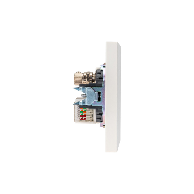 Розетка STRONG компьютерная RJ45 кат6 + TV с/у жемчуг KRANZ, KR-78-0722-4