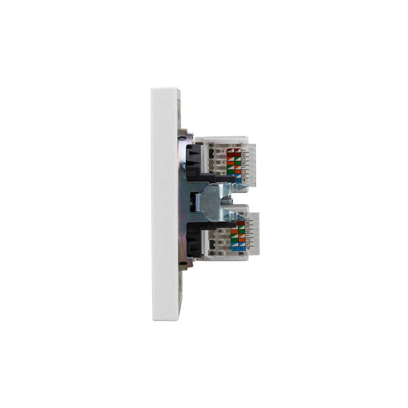 Розетка STRONG компьютерная двойная RJ45+RJ45 кат6 с/у жемчуг KRANZ, KR-78-0725-4
