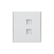 Розетка STRONG компьютерная двойная RJ45+RJ45 кат6 с/у жемчуг KRANZ, KR-78-0725-4