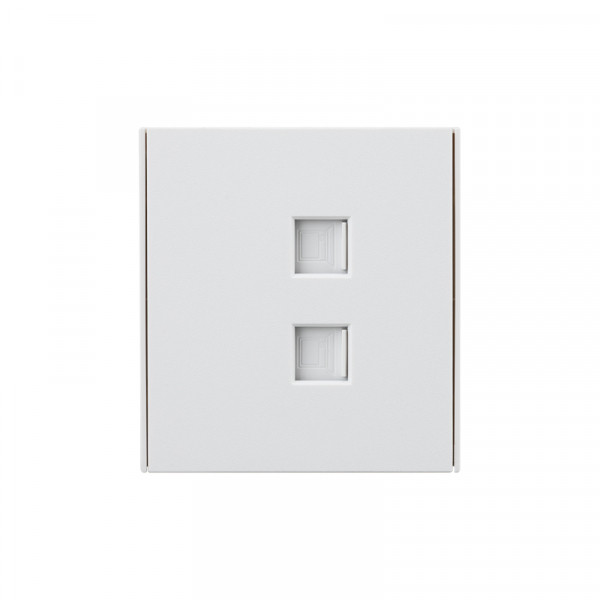 Розетка STRONG компьютерная двойная RJ45+RJ45 кат6 с/у жемчуг KRANZ, KR-78-0725-4
