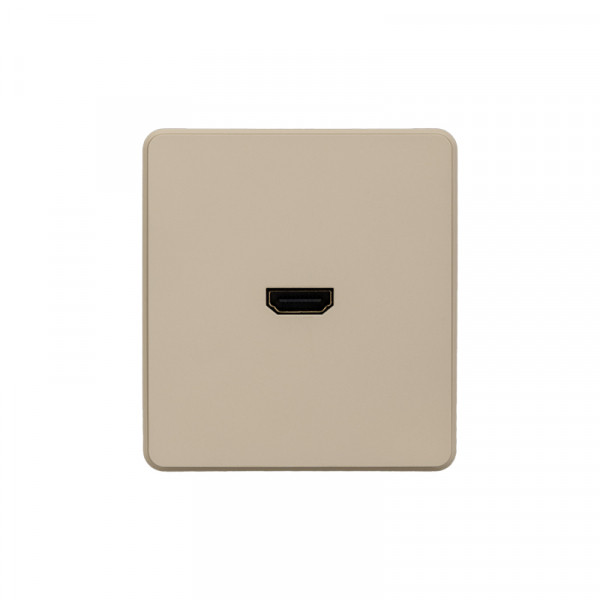 Розетка ROUND HDMI с/у шелк KRANZ, KR-78-0730-7