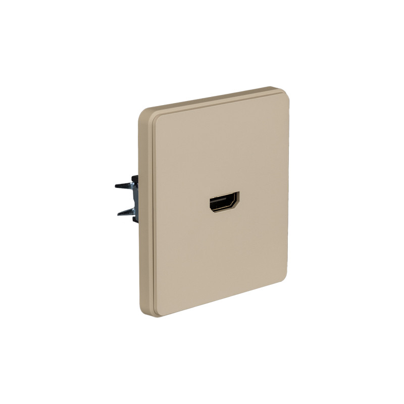 Розетка ROUND HDMI с/у шелк KRANZ, KR-78-0730-7