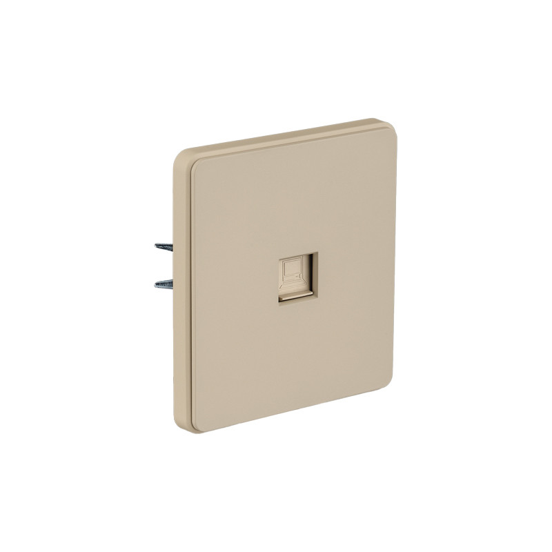 Розетка ROUND компьютерная RJ45 кат6 с/у шелк KRANZ, KR-78-0724-7