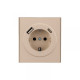 Розетка STRONG 1-ая с/з с/у з/ш 16А с USB A+C быстрой зарядки 5В/3А шелк KRANZ, KR-78-0704-8