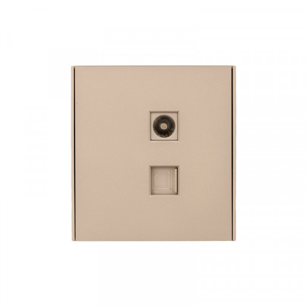 Розетка STRONG компьютерная RJ45 кат6 + TV с/у шелк KRANZ, KR-78-0722-8