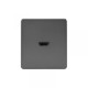 Розетка ROUND HDMI с/у титан KRANZ, KR-78-0730-2
