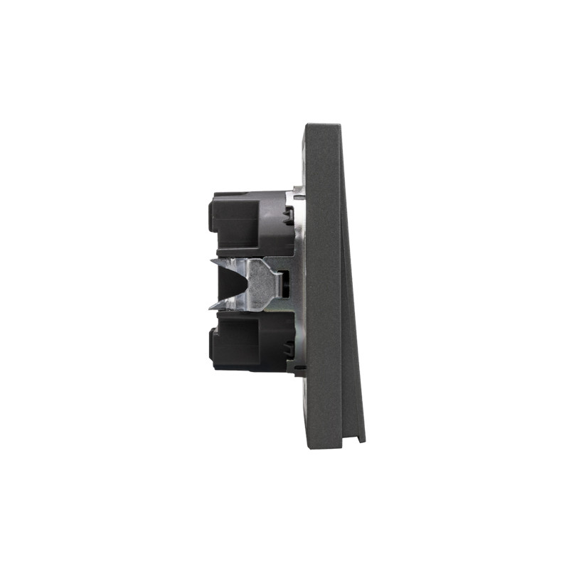Выключатель STRONG 1 кл возвратный 10А с/у графит KRANZ, KR-78-0712-6