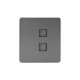 Розетка ROUND компьютерная двойная RJ45+RJ45 кат6 с/у титан KRANZ, KR-78-0725-2