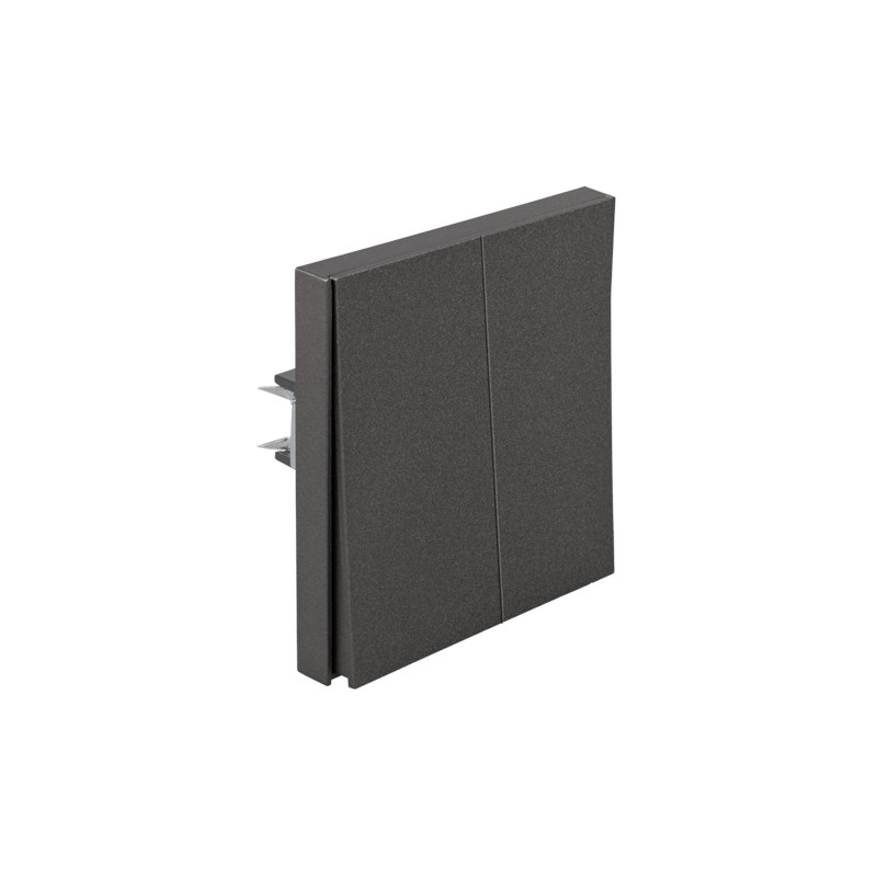 Выключатель STRONG 2 кл 10А с/у графит KRANZ, KR-78-0706-6