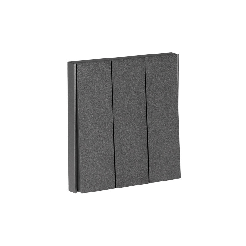 Выключатель STRONG 3 кл 10А с/у графит KRANZ, KR-78-0707-6